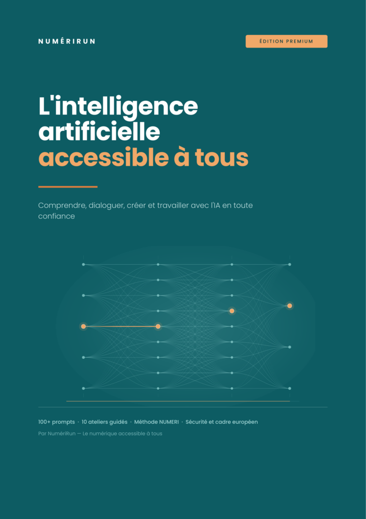 Couverture de l&rsquo;ebook L&rsquo;intelligence artificielle accessible &agrave; tous, 93 pages, par Num&eacute;riRun